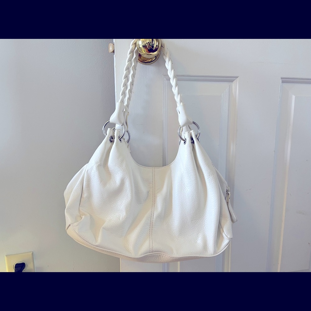 NINE WEST white soft leather bag